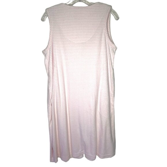 Lord and Taylor Small pink/white cotton Small Zipper Front Robe 88h - Picture 4 of 10